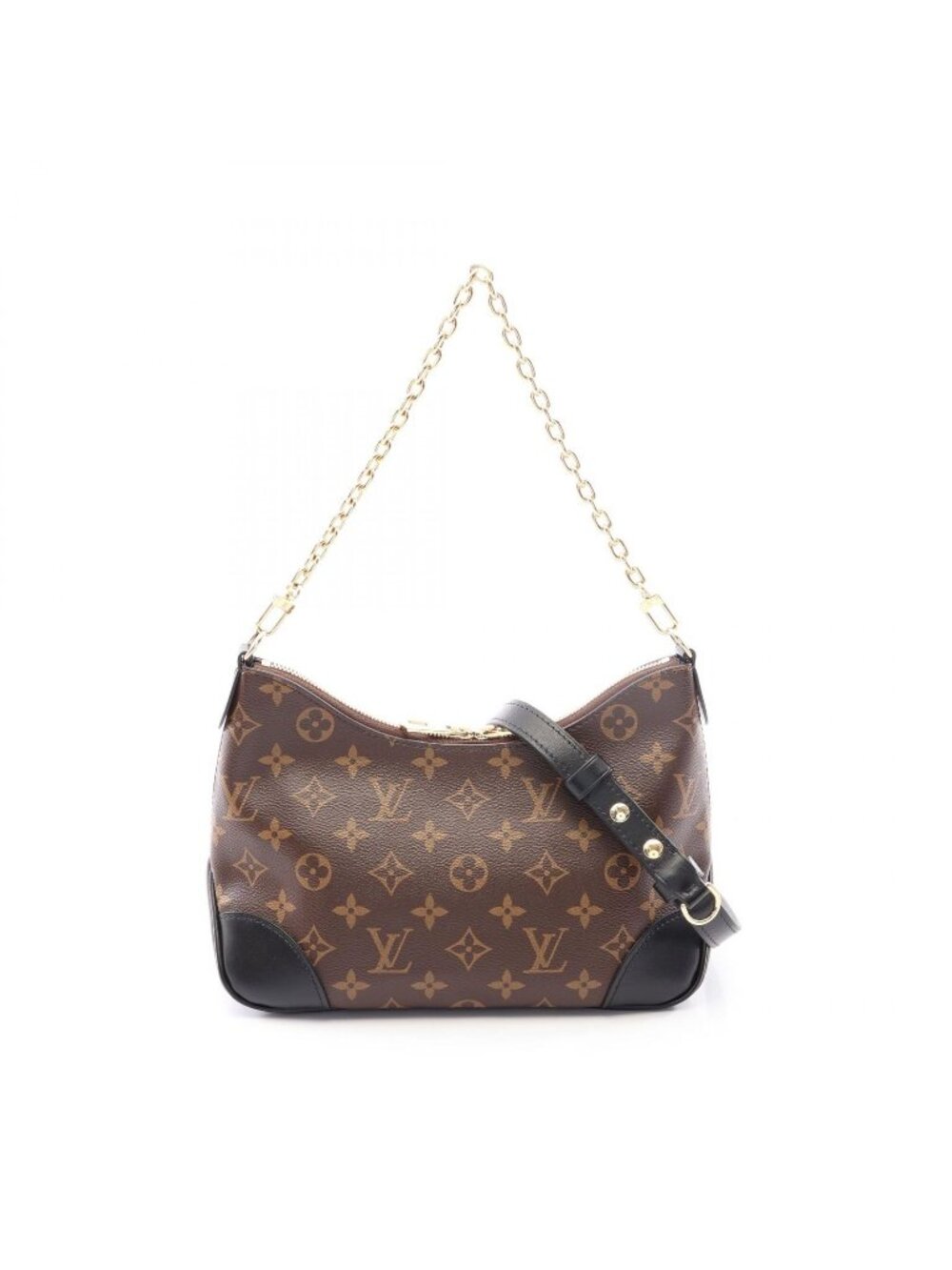 Louis Vuitton Handbag Boulogne NM Monogram Noir 2-Way Leather PM